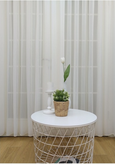 Evdepo Home Kullanıma Hazır Krep Tül Perde
