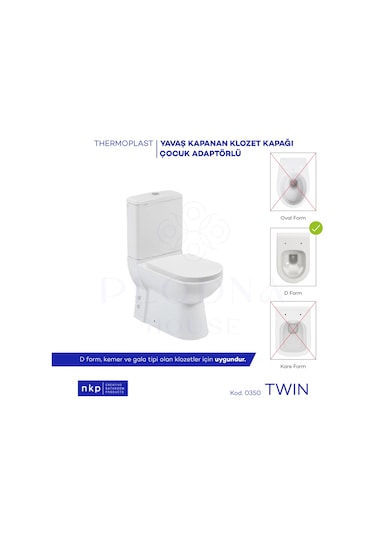 Çocuk Bebek Adaptörlü Yavaş Kapanan Klozet Kapağı