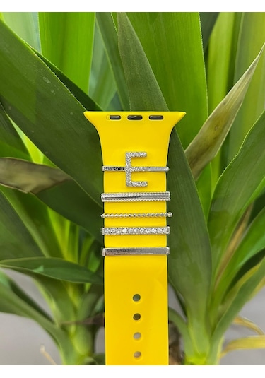 Apple Uyumlu Watch    Kordon Aksesuarı Charm Set E Harfi