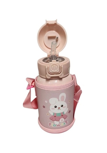 Akıllıelma-taros Cute Pembe Animals Çelik Matara 500 Ml Pembe