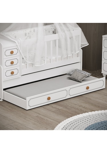 Garaj Home Yaren Yavrulu Beşik Kombin Beyaz