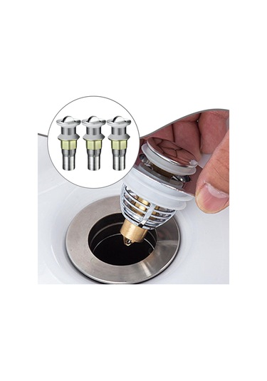 Suntek 3 Parça Lavabo Gider Tıkacı Silikon Conta Sağlam Stil D