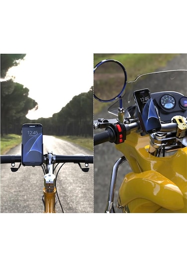 Forte Gt 360 Derece Bisiklet ve Motorsiklet Telefon Tutucu Xbyc 2 Siyah