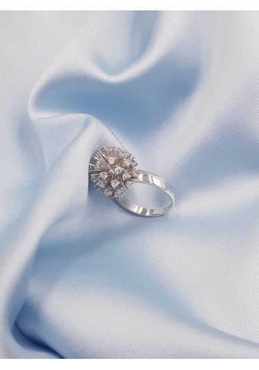 Vog İtaly Tasarım Karahindiba Çiçeği Model 925 Ayar Gümüş Sevgiliye,anneye,eşe,arkadaşa Yüzük