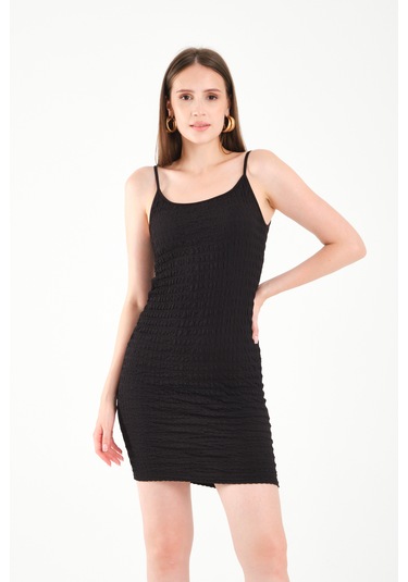 By Papi Askılı Elbise Siyah