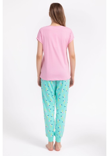 Rolypoly Positive Stay Pembe Kadın Pijama Takımı