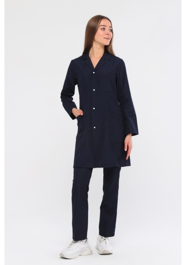 Uniprom Kadın İş Önlüğü Temizlik Görevlisi Hademe Aşçı Stajyer Lacivert