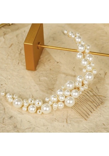 Willowhaven Avrupa Amerikan Gelin Aksesuarları Vintage Topuz Saç Tarağı Yüksek Kalite El Yapımı Altın Sarı