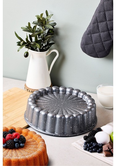 Cake Pro Döküm Papatya Silver Tart Kalıbı 26 Cm Gümüş