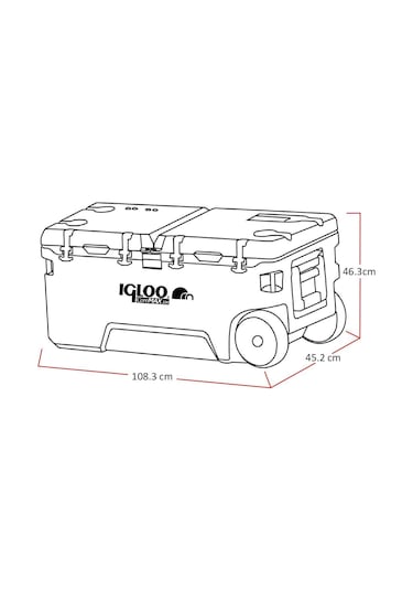 Igloo Coremax 120 Tekerlekli Buzluk 120 Litre Çok Renkli
