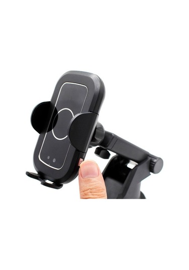 Wisdomselect Qi 10w Otomatik Sıkma Araba Bluetooth Kulaklık Telefon Tutucu Kablosuz Şarj-saf Şarjlı Tutucu Vantuzlu Yok F1talj
