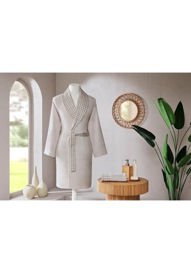 Özdilek Aurea Saten Kumaşlı Şal Yaka Kadın Bornoz Seti S/m Çok Renkli