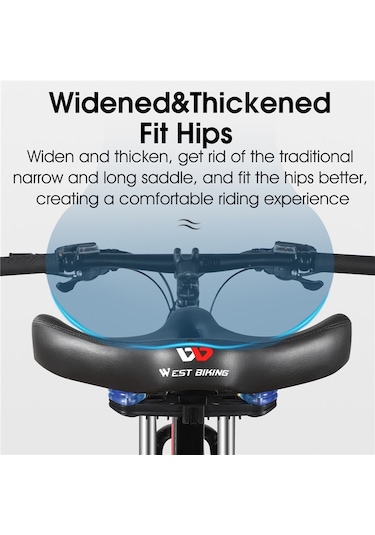 West Bıkıng Yp0801125 Darbeye Dayanıklı Nefes Dağ Bisikleti Mtb Yol Bisikleti Büyük Sele Koltuk Minderi - Stil Oymak