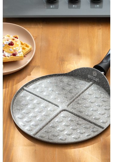 Emsan Rosa Granit Waffle Tavası Gri