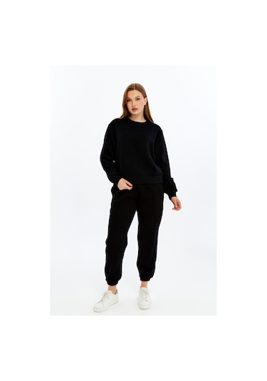 Defys Kadın Basic Sweat Siyah