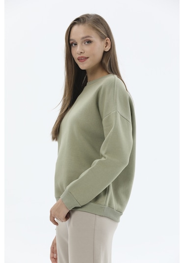Kadın Sweatshirt 2424bs130836 Zeytin Yeşili