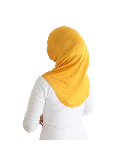 Spor Başörtüsü Kadın Hazır Giyim Türban Viskon Eşarp Şal - Sarı SArı