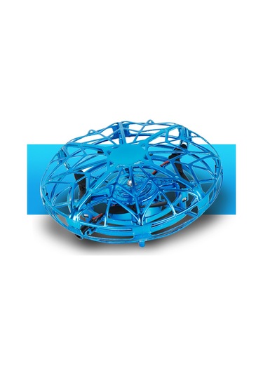 Mini Uçan Soğuk Işık İndüksiyon Askı Drone El İle Hareket Kontrolü Dört Kanatlı Uçan Oyuncak Hediye Mavi