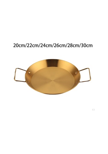 Kore Ramen Pot Anında Erişte Mutfak Tencere Tencere Çift Kulak Tavası Kuru Paslanmaz Çelik 28cm