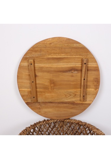 Abaka Sehpa Teak Üst Tablalı 60 X45 Cm Kahverengi