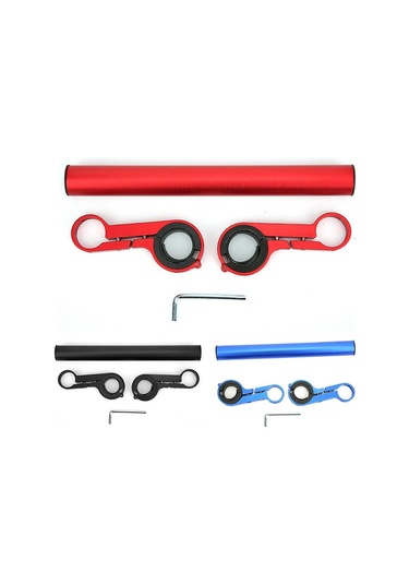 Bisiklet Gidon Bisiklet El Feneri Tutucu Gidon Bisiklet Aksesuarları Genişletici Montaj Braketi Mavi Mavi