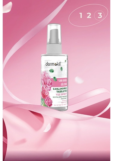 Dermokil Doğal Gül Suyu Canlandırıcı Tazeleyici Yüz Spreyi 100 ML