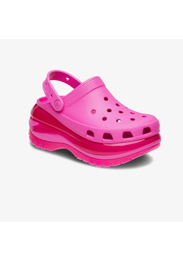 Crocs Classic Mega Crush Kadın Pembe Terlik Düz 207988 Pembe