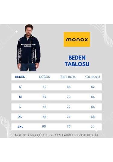 Monox Erkek Outdoor Fermuarlı Polar Ceket 001 Bej
