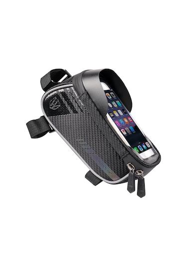 Wheel Up Bisiklet Ön Tüp Çantası, 6,2 Inç Cep Telefonları Için Su Geçirmez Şeffaf Pencere Kesesiyle - Renkli Yansıtıcı Şerit Çok Renkli