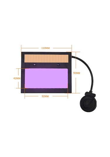 Hallow Solar Şarj Otomatik Karartma Kaynak Yüz Maskesi Başa E24545-5