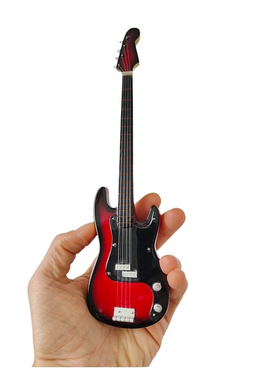 El Yapımı 1/4 Ölçek Minyatür Elektro Bas Gitar Fender Precision R