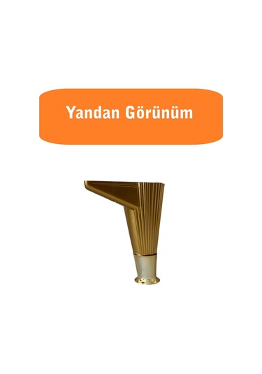 Homdep Kanepe Koltuk Tv Ünitesi Konsol Yükseltme Kumru Model Plastik Ayak 15 Cm Gold Renk 8 Adet Gold