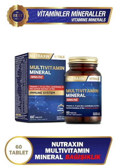 Nutraxin Multivitamin Mineral Immune Complex 2x60tablet