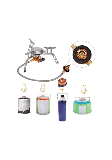 Taşınabilir Katlanabilir Outdoor Kutulu Piknik Gaz Sobası 3500W Diğer