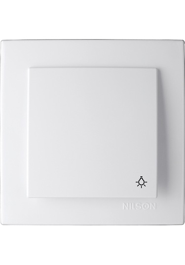 Nilson Touran Beyaz Light Anahtarı Mk +Tuş + Çerçeve