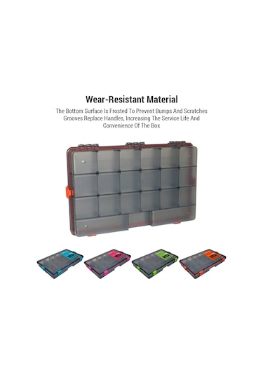 Aubyhe Xl Mavi Su Geçirmez Plastik Olta Takımı Kutusu - Ayarlanabilir Tabaklar Ve Taşıma Kolu İle Organize Edin