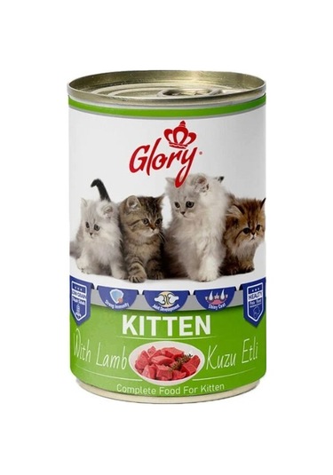 12x400 Gram Glory Parça Kuzu Etli Yavru Kedi Konservesi