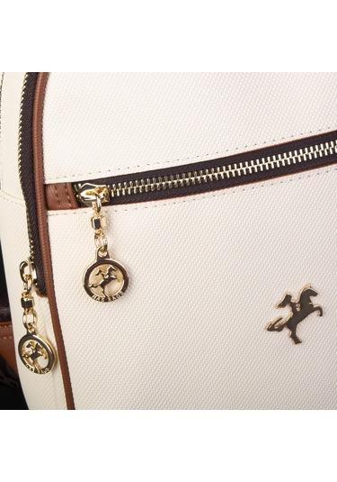 Nas Bag Kadın Orta Boy Sırt Çantası Krem Taba Kahve Lacste Çok Renkli