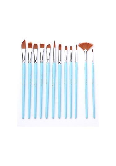 Jzcat Sanatçı Boya Fırçaları Set Kazıyıcı İle Çanta 18 Adet-mavi