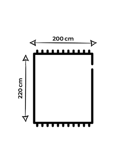 Yeşilhome Çift Kişilik Pamuk Battaniye, Çift Taraflı Battaniye Kahve-krem Kahverengi - Krem