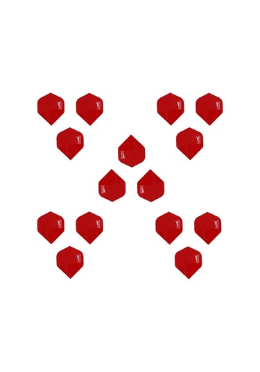 5 Set (15 Adet) Dart Flight.-flayt.100 Micron Pet Kırmızı