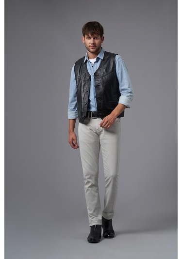 Alcide Siyah Deri Yelek 118518 001
