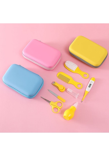Sones 8'i 1 Arada Eva Çanta Bebek Temizlik Bakım Seti Bebek Günlük Temizlik Kiti Pembe