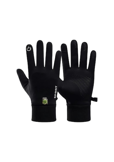 Single Sword Uzun Parmaklı Dokunmatik Parmak Özellikli Pusula Ve Termometreli Eldiven Xl-siyah