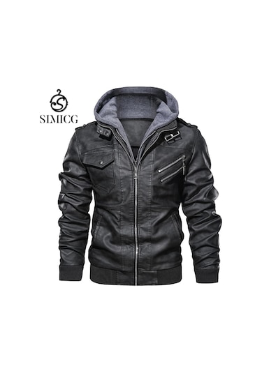 Erkek Sonbahar Vintage Ceket Siyah, Beden M Siyah