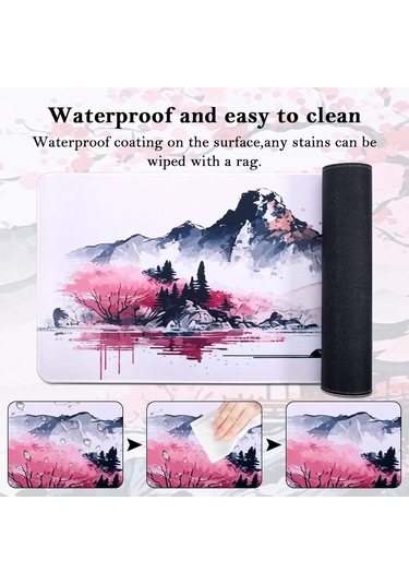 Tenfowee 80x30cm Büyük Oyuncu Fare Pedini - Su Geçirmez, Kaymazsız Lastik Tabanlı, Çift Dikişli Kenarlar, Ofis Ve Ev Kullanıma Uygun Papatya Desenli