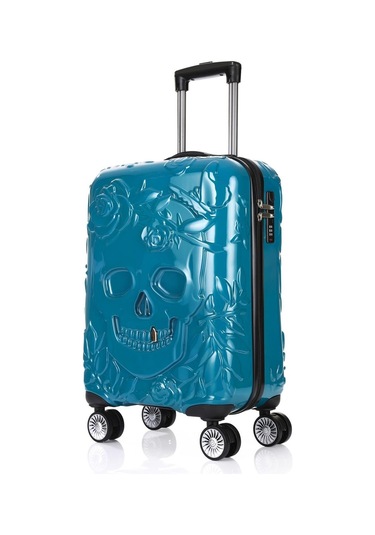 Ççs 5217 Kuru Kafa Polikarbon 3 Lü Valiz Seti-turkuaz Turkuaz