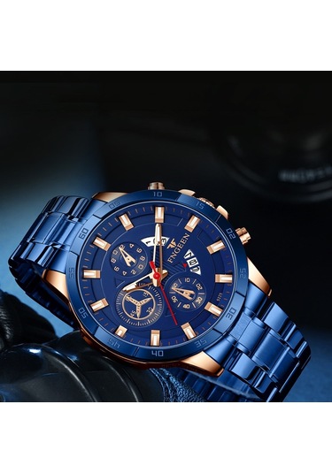 Sones Skmeı 2010 Çok Fonksiyonlu Erkek 50m Su Geçirmez Işıklı Dijital Kol Saati Altın