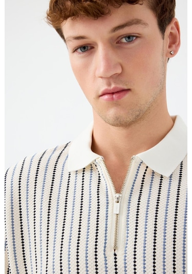 Loft Lf2036023 Erkek Kısa Kollu Polo T-shirt Mavi