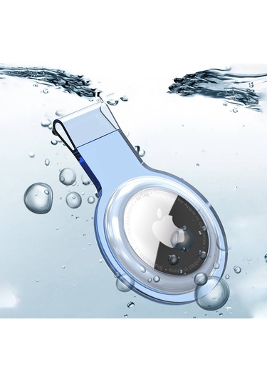 Ekılıf - Airtag Uyumlu Silikon Anahtarlık - 07 - Şeffaf